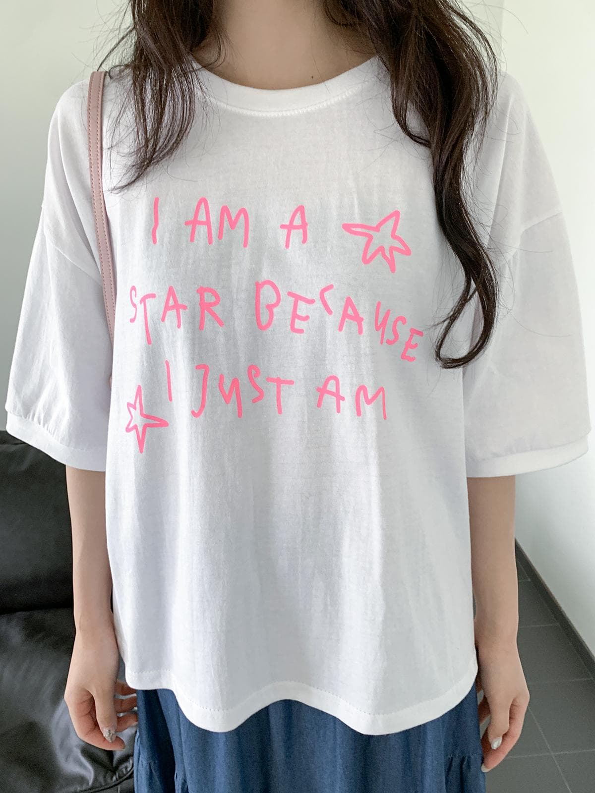 AM Printed T-shirt (New Summer Boxy T-shirt, Short Sleeve T-shirt, Cotton T-shirt, Round Neck Printed T-shirt) - 이미지 2