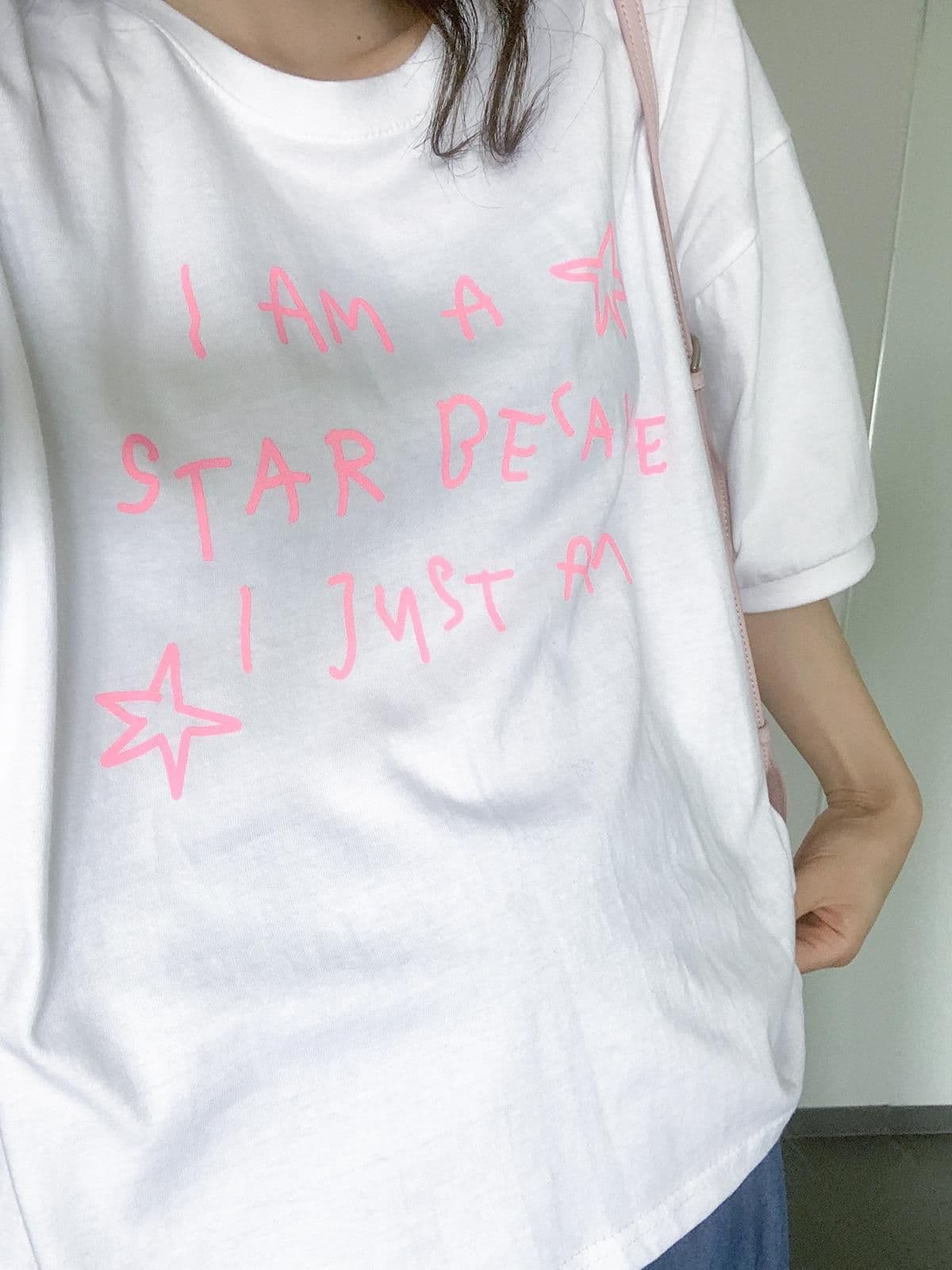 AM Printed T-shirt (New Summer Boxy T-shirt, Short Sleeve T-shirt, Cotton T-shirt, Round Neck Printed T-shirt) - 이미지 5