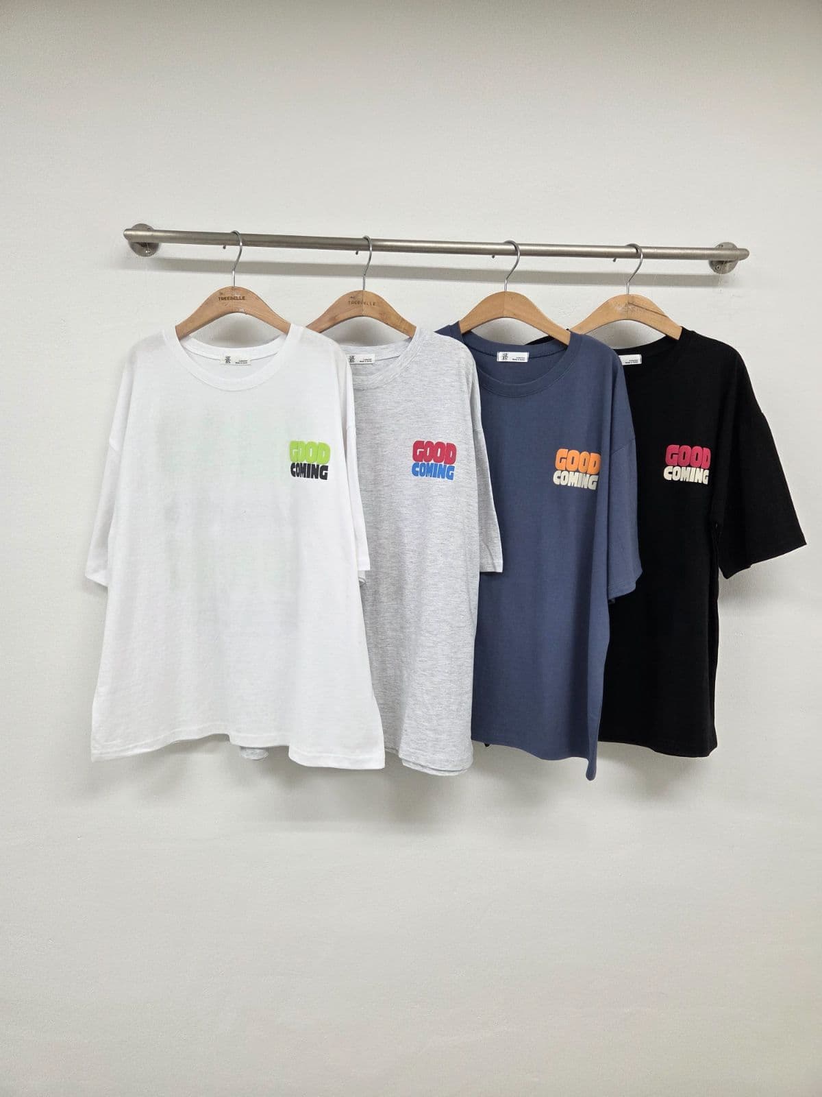 Coming Foam T-shirt (New Boxy T-shirt Loose Fit Big Size Printed Foam) - 이미지 9