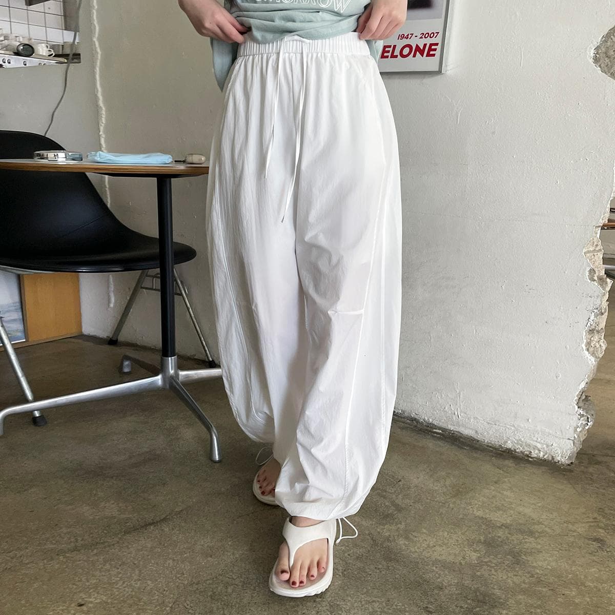 Airy Balloon Pants (New Long Pants Wide Pants Cooling Crinkly Cotton Pants) - 이미지 2