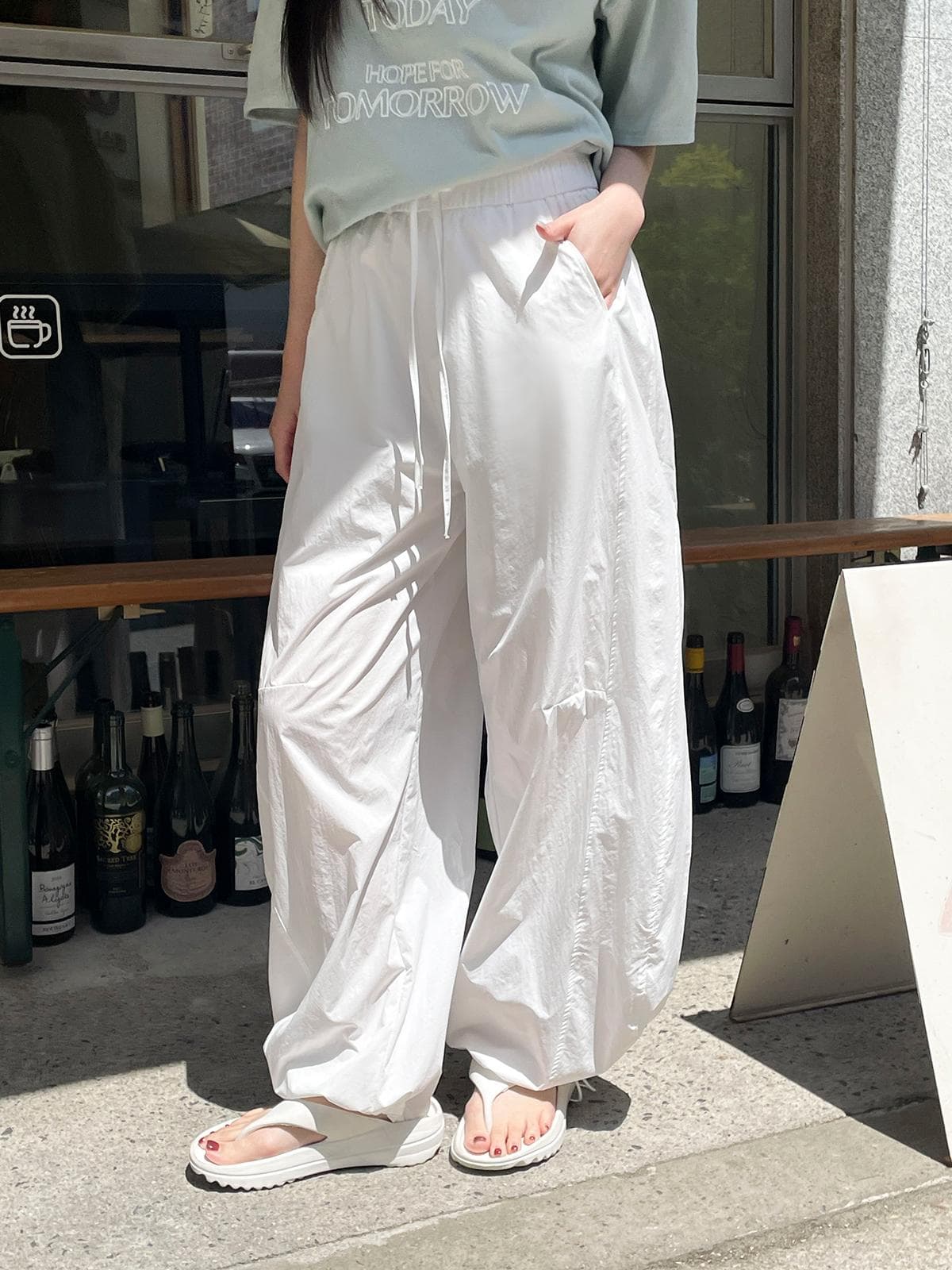 Airy Balloon Pants (New Long Pants Wide Pants Cooling Crinkly Cotton Pants) - 이미지 12