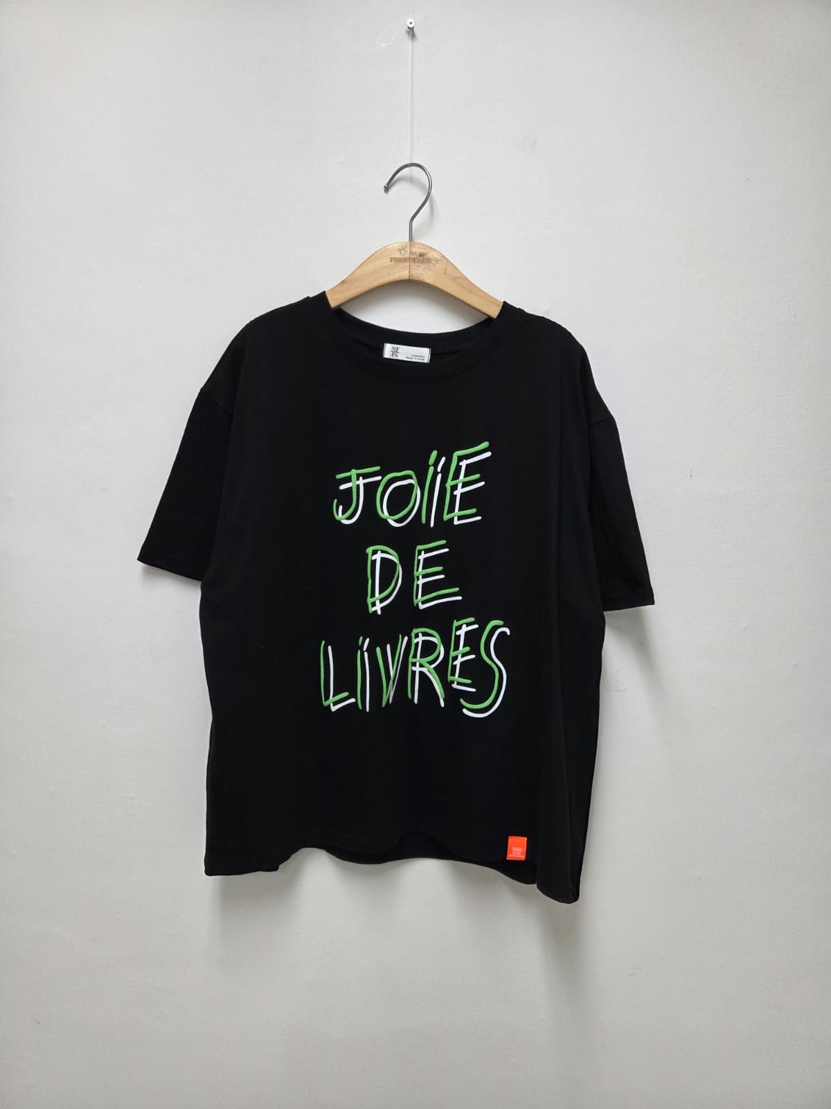 Double Line T-shirt (New Summer Printed T-shirt, Boxy T-shirt, Puff Print, Round Neck) - 이미지 7