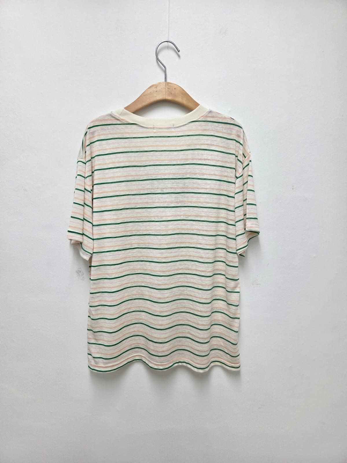 Tencel Striped T-shirt (New Summer Short Sleeve T-shirt, Striped Print T-shirt, Cool T-shirt) - 이미지 14