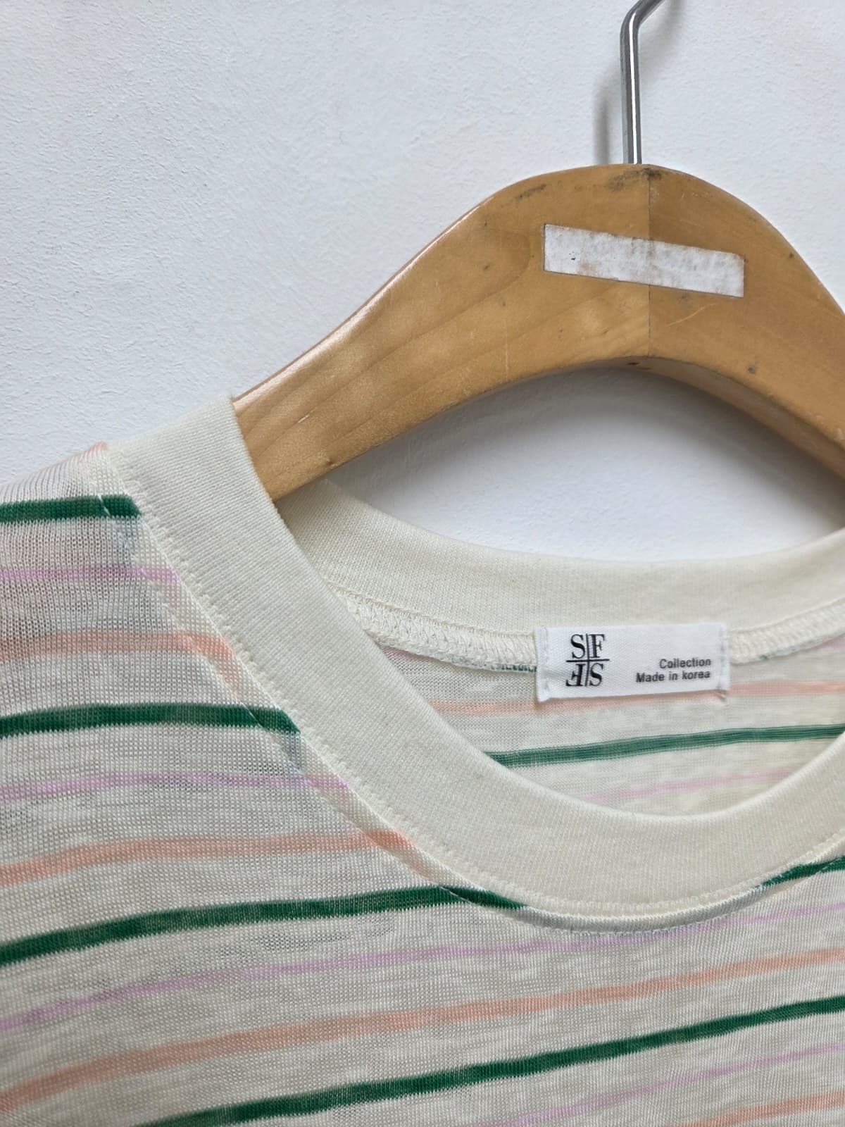 Tencel Striped T-shirt (New Summer Short Sleeve T-shirt, Striped Print T-shirt, Cool T-shirt) - 이미지 11