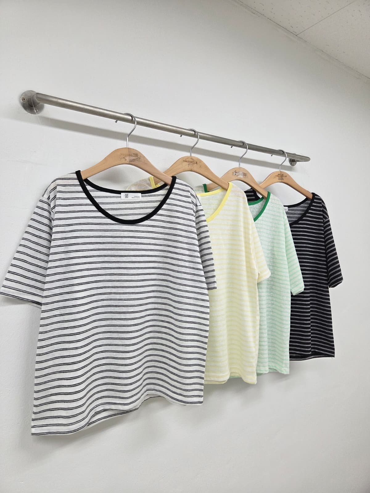 Flex Striped T-shirt (New Arrival Short Sleeve Summer Striped Cool T-shirt) - 이미지 5