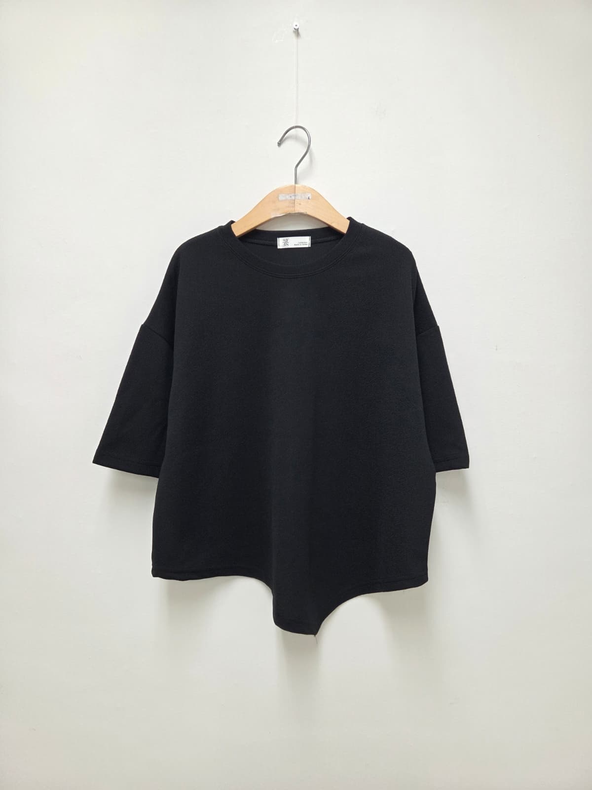 Tess Asymmetrical T-shirt (New Summer Asymmetrical Short Sleeve Tee Daily Stretch) - 이미지 6