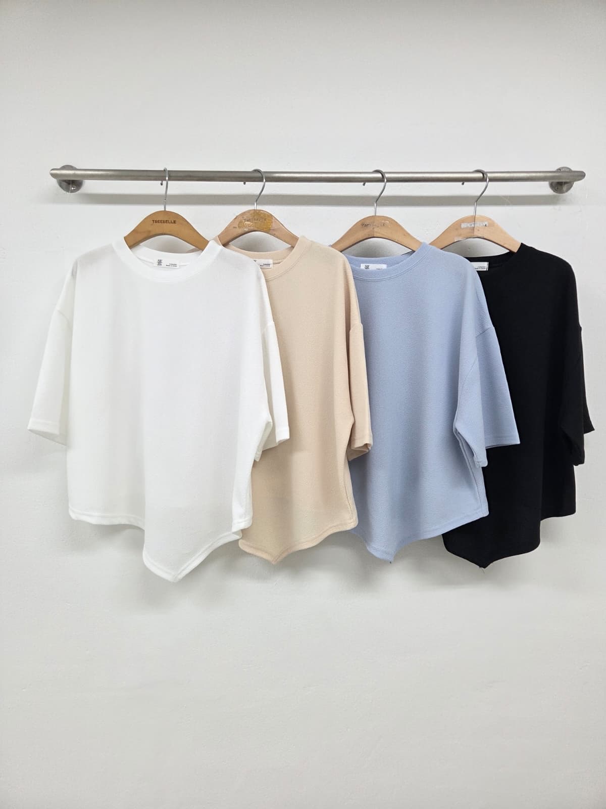 Tess Asymmetrical T-shirt (New Summer Asymmetrical Short Sleeve Tee Daily Stretch) - 이미지 13