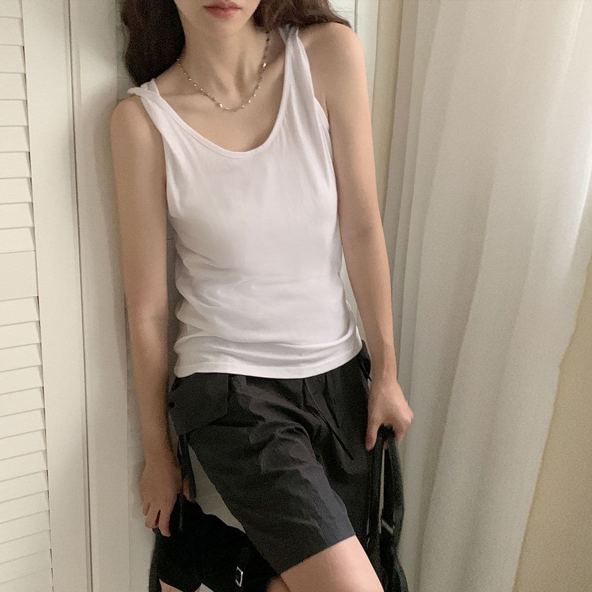 Twisted Sleeveless Top (New Summer Sleeveless Sleeveless Inner Sleeveless) - 이미지 3