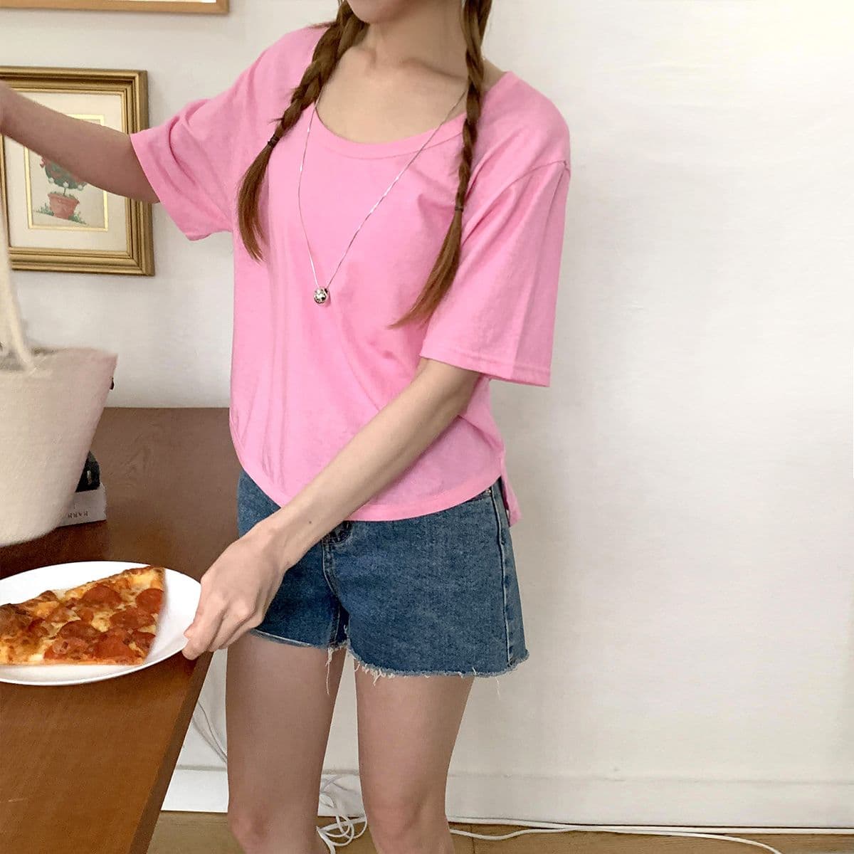 You Will Pigmented Round Neck T-shirt (New Summer Arrival Pigmented Semi-Crop) - 이미지 4