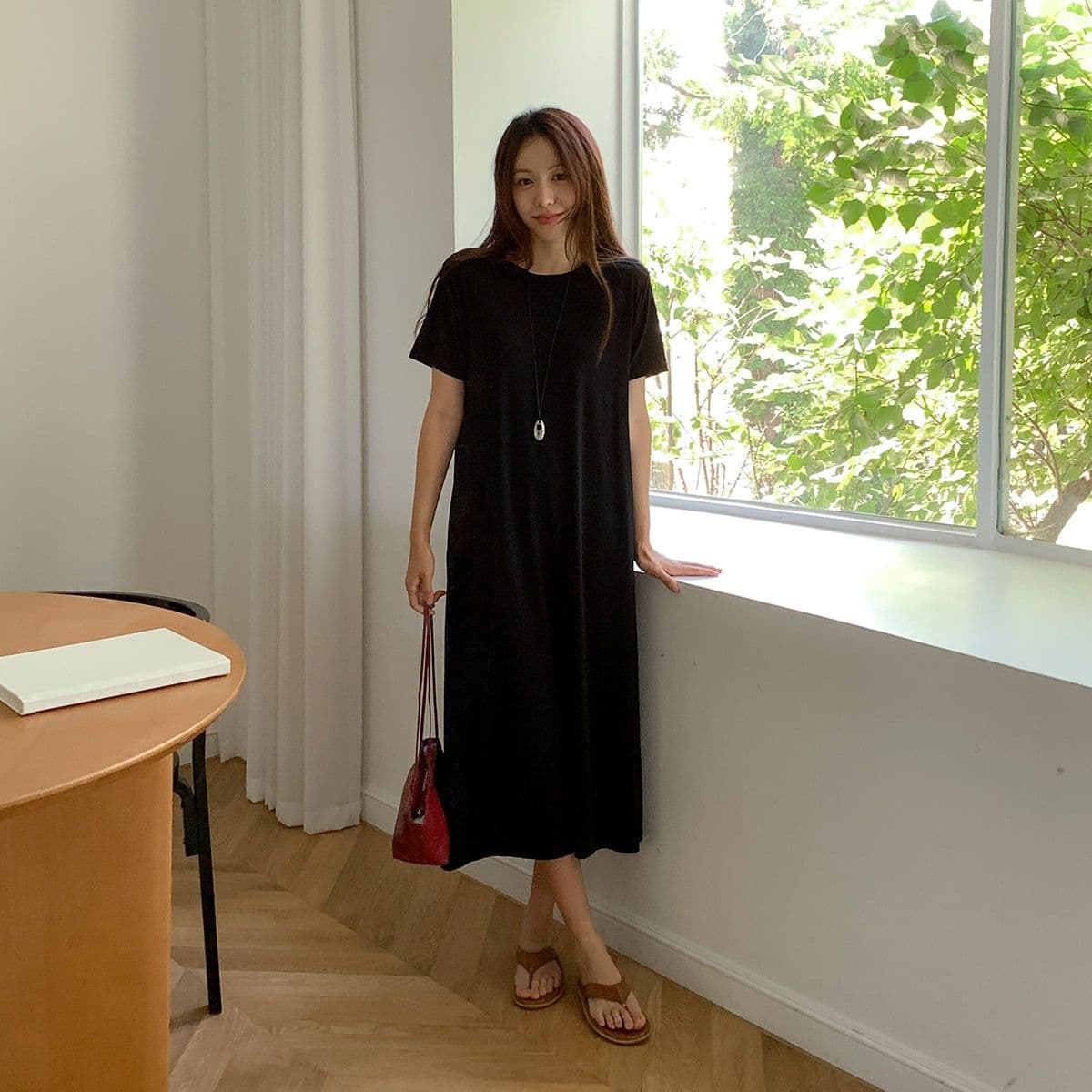 Cooling Dress (New Flowy Cooling Long Dress A-line Dress Spandex) - 이미지 6
