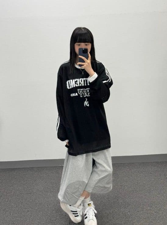 Tonton Knee Patch Bermuda Shorts Nylon Patchwork 3/8 Length Wide Fit Unisex Oversized Fit - 이미지 3