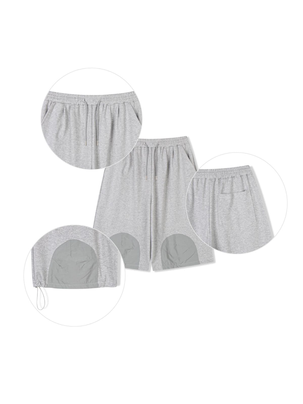 Tonton Knee Patch Bermuda Shorts Nylon Patchwork 3/8 Length Wide Fit Unisex Oversized Fit - 이미지 11