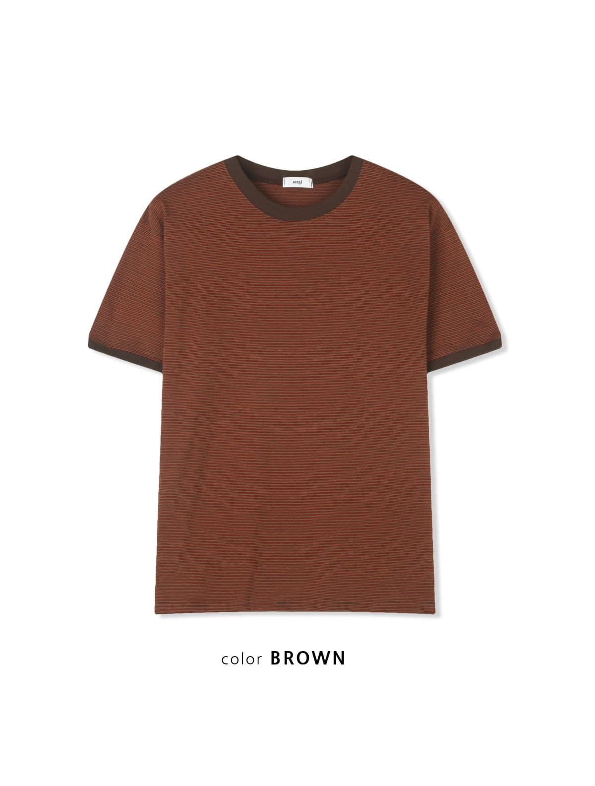 Fine Striped Short Sleeve Tee - Cotton Layering Tee Ringer Tee Men's Short Sleeve Stripe New Arrival - 이미지 16