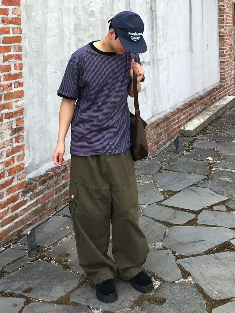 Fine Striped Short Sleeve Tee - Cotton Layering Tee Ringer Tee Men's Short Sleeve Stripe New Arrival - 이미지 7
