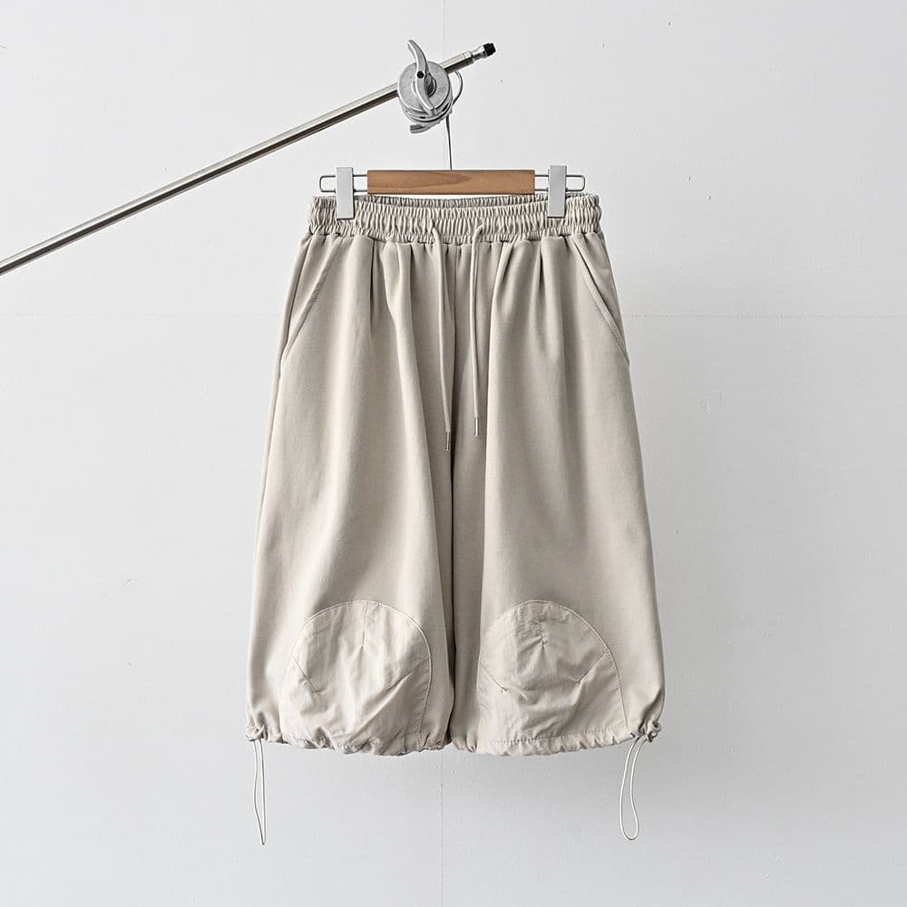 Tonton Nylon Patch Bermuda 3/8 Length Balloon Wide Unisex Plus Size - 이미지 10