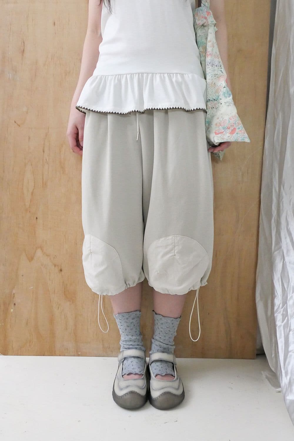 Tonton Bermuda 3/4 Length - Nylon Patch String Balloon Shorts Unisex Domestic - 이미지 8