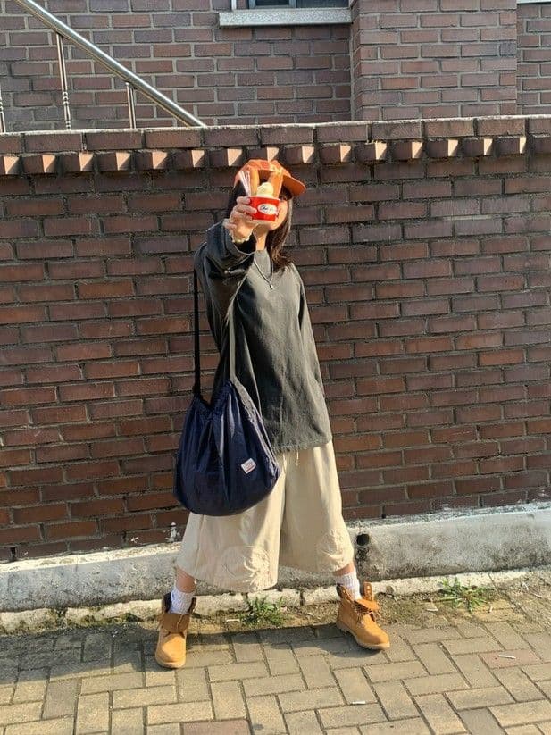 Tonton Nylon Patch Bermuda Length Half Pants with Drawstring, Made in Korea - 이미지 4