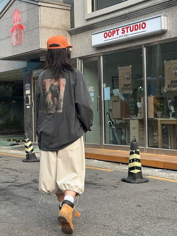 Tonton Nylon Patch Bermuda Length Half Pants with Drawstring, Made in Korea - 이미지 2