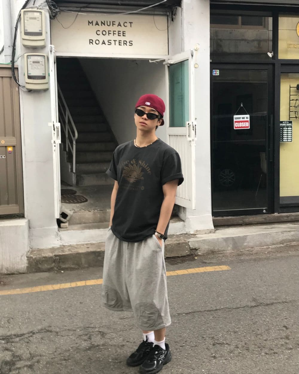 Tonton Bermuda Pants Nylon Patch 3/4 Length Water-resistant Unisex Jogger Drawstring Half Pants - 이미지 8