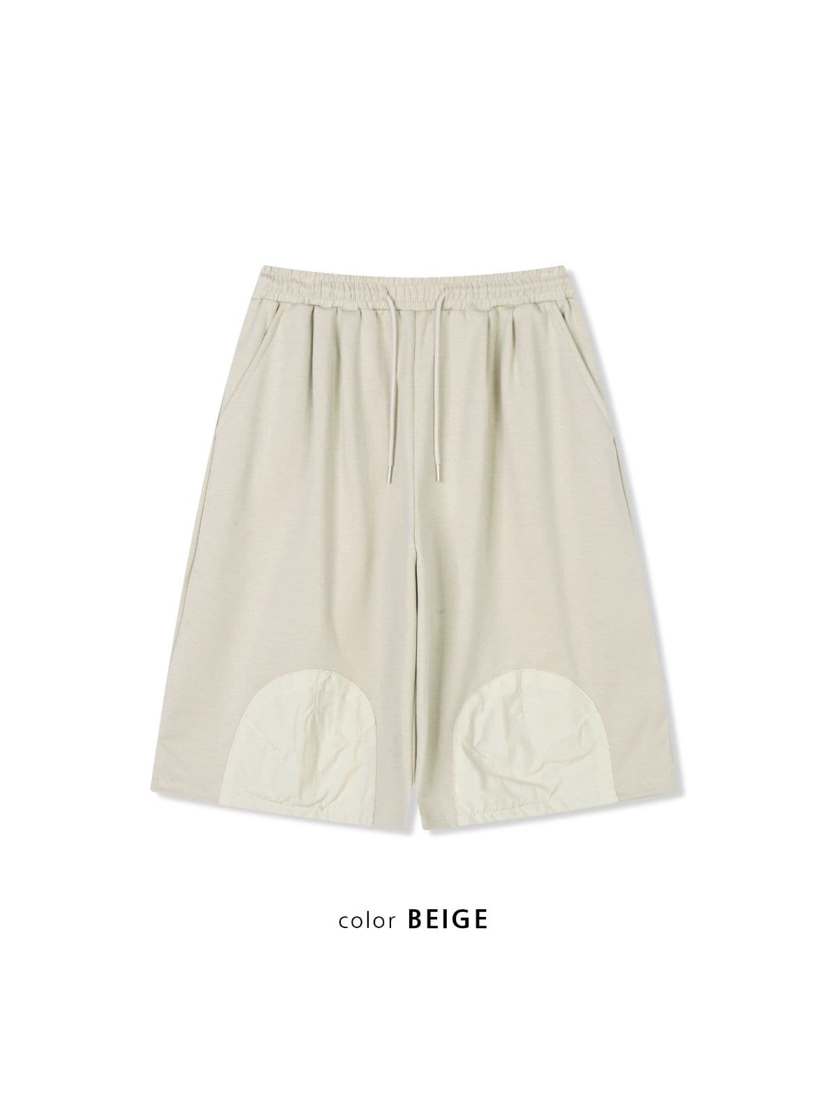 Tonton Bermuda Pants Nylon Patch 3/4 Length Water-resistant Unisex Jogger Drawstring Half Pants - 이미지 10