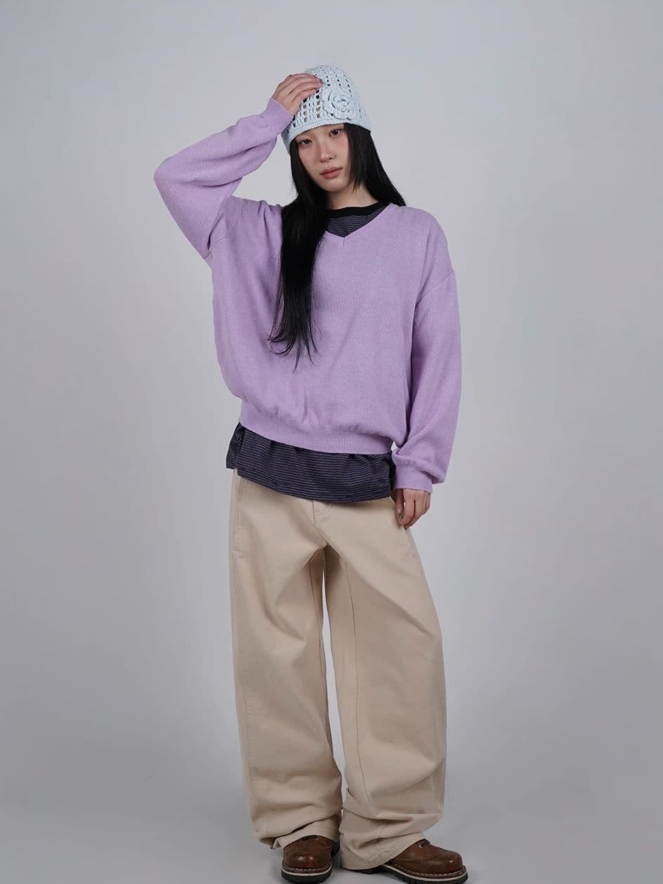 Fine Stripe Ringer Tee, Striped Short Sleeve Tee, Loose Fit, Made in Korea, New Layering Tee - 이미지 9