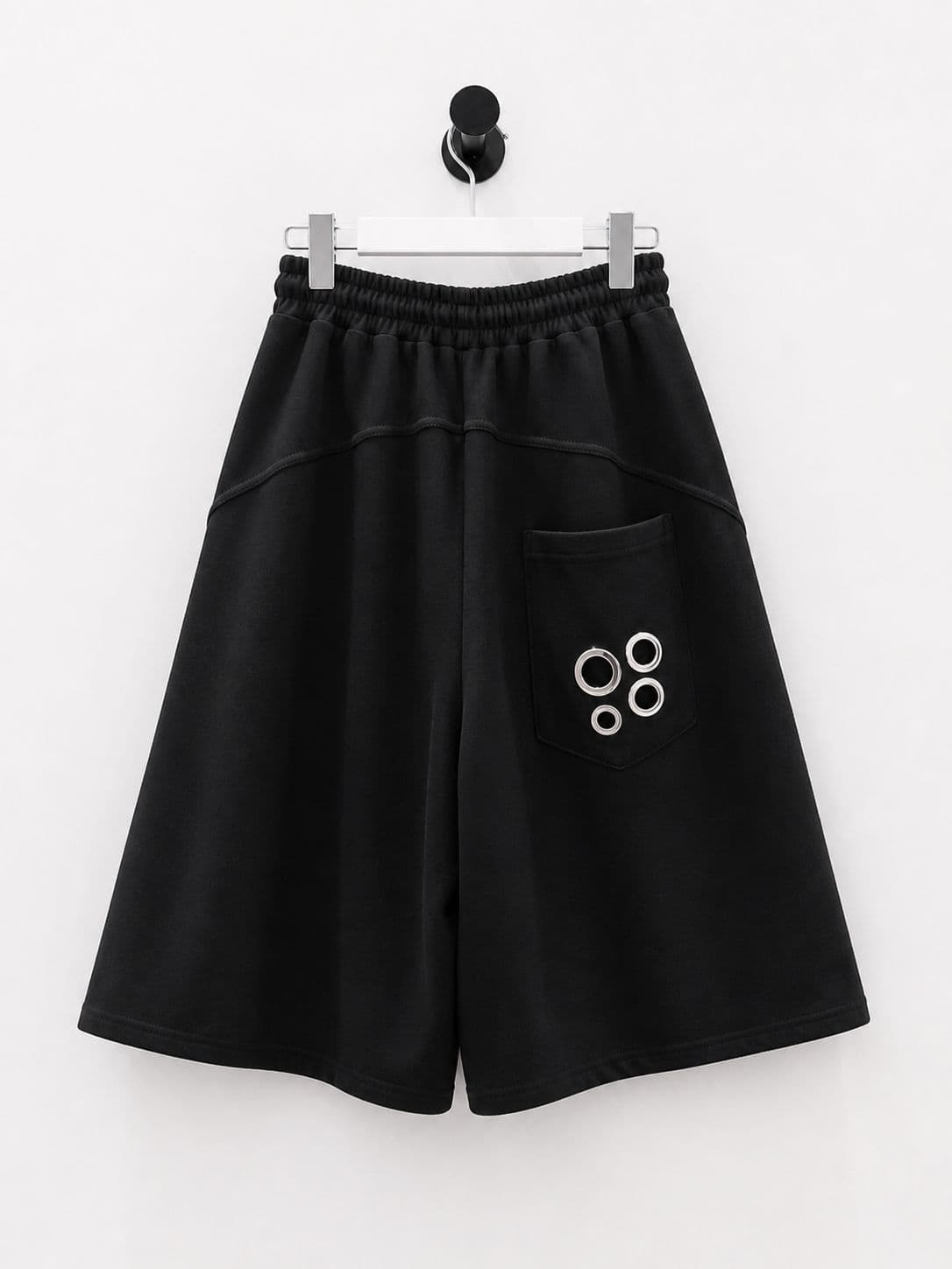 Keyring Cutout Eyelet Bermuda Shorts 3/4 Length Half Shorts Summer Pants New Arrival Unisex - 이미지 5