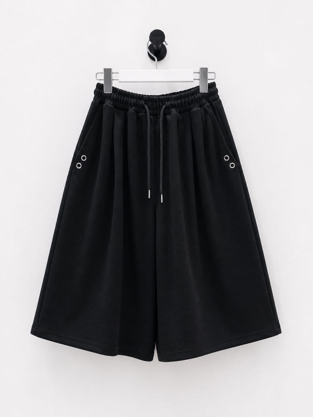 Keyring Cutout Eyelet Bermuda Shorts 3/4 Length Half Shorts Summer Pants New Arrival Unisex - 이미지 4