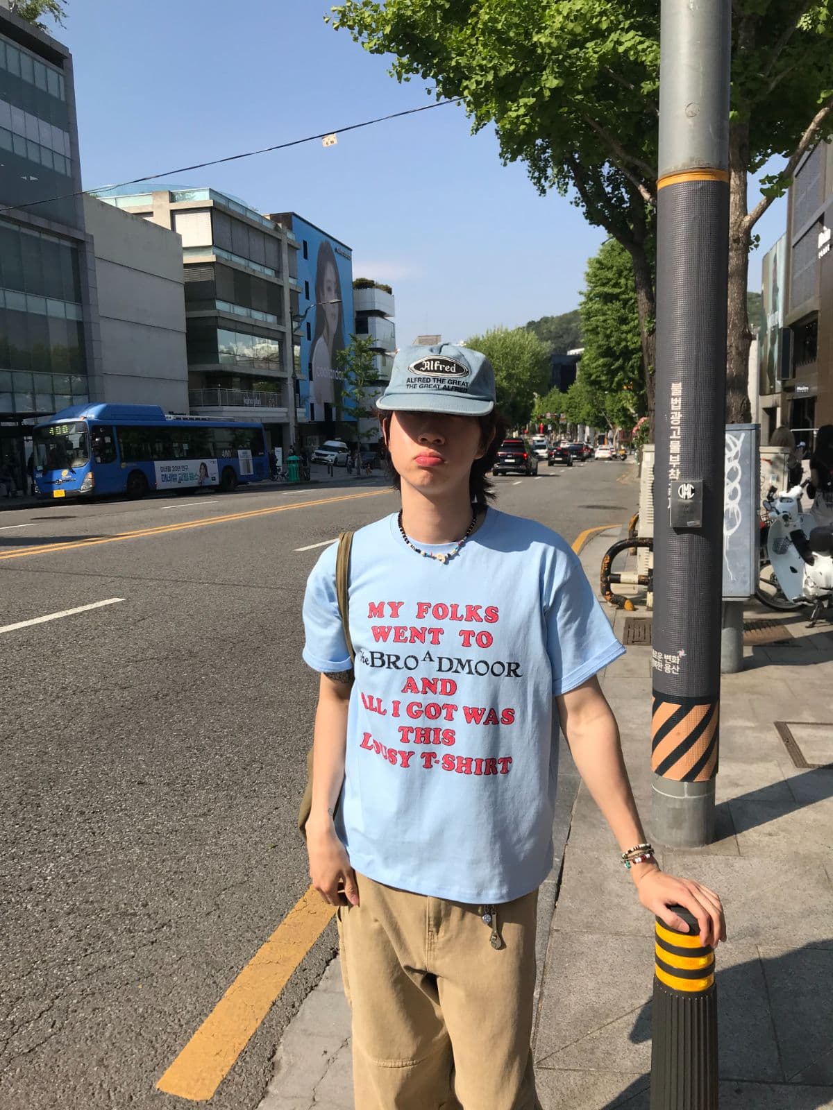 Feature) Rouge Print Men's Crop Top 20-Count Cotton T-shirt Short Sleeve T-shirt Unisex Popular New Arrival - 이미지 4