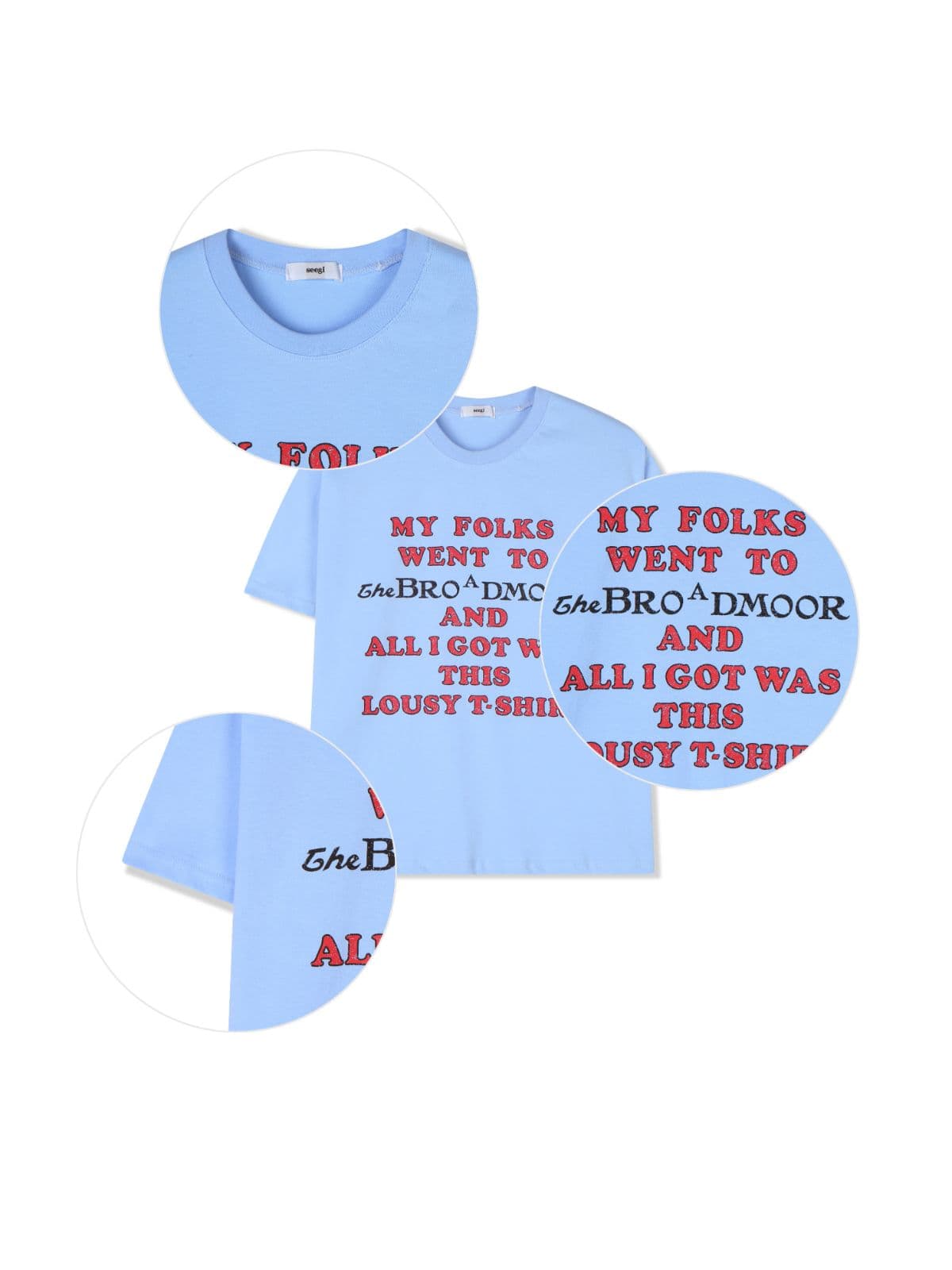 Feature) Rouge Print Men's Crop Top 20-Count Short Sleeve T-shirt Unisex Popular New Arrival Layering - 이미지 14