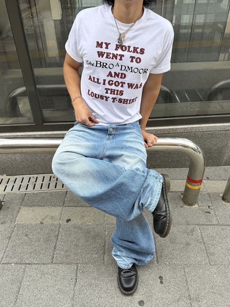 Feature) Men's Crop Top, Loose Print Short Sleeve T-shirt, 20-Count Unisex Layering Popular New Arrival - 이미지 6