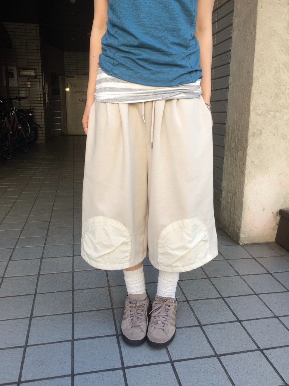 Tonton Bermuda 3/4 Length - Balloon Wide Half Pants Layered Jogger String - 이미지 15