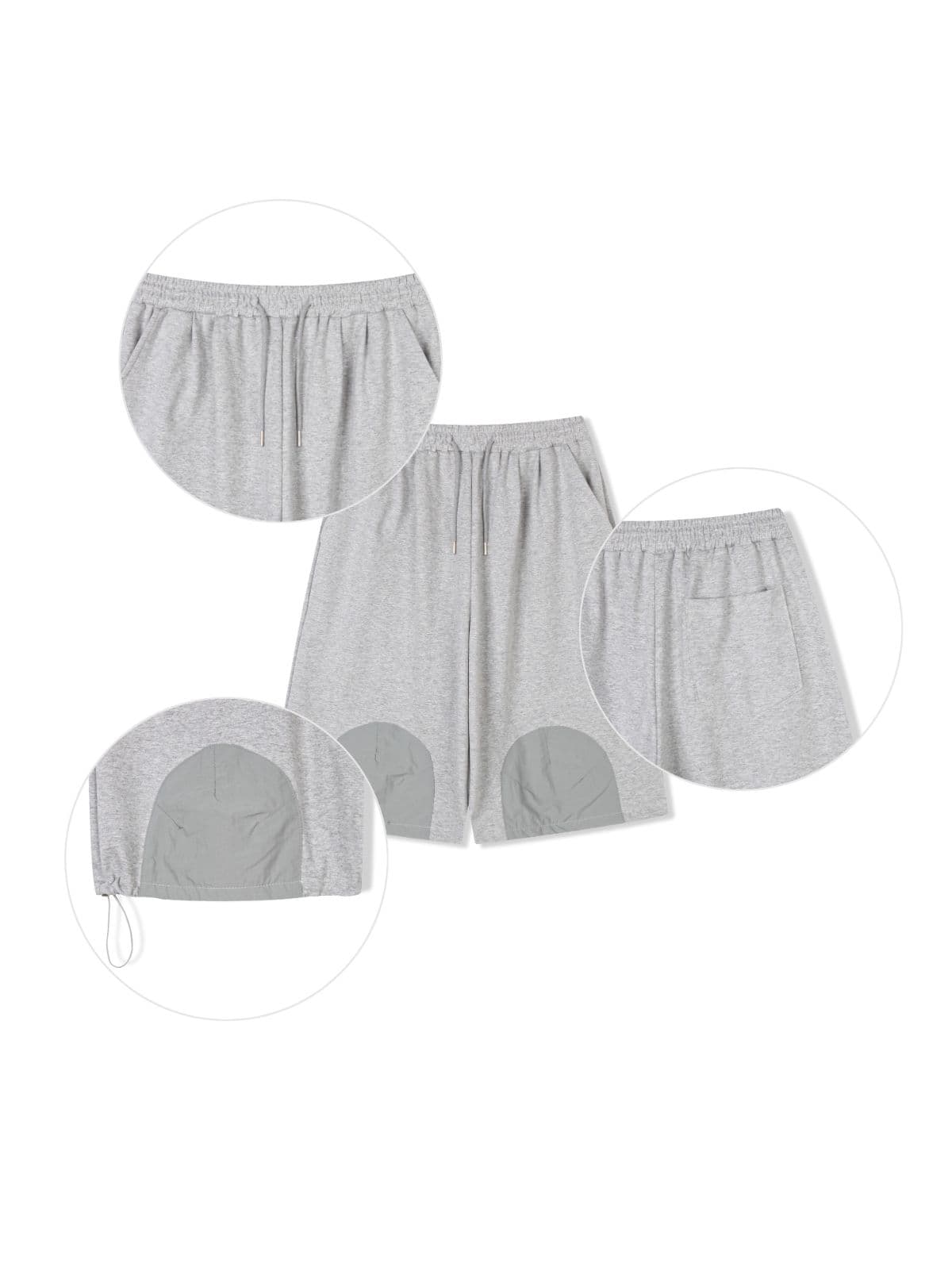Tonton 3/4 length pants shorts drawstring joggers Bermuda balloon fit nylon patch Capri - 이미지 19