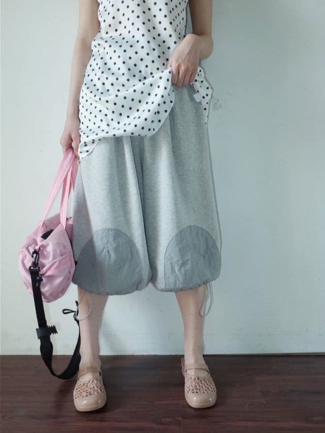 Tonton Bermuda 3/4 Length - Capri Nylon Joggers Bermuda String Layered Japanese Vintage - 이미지 6