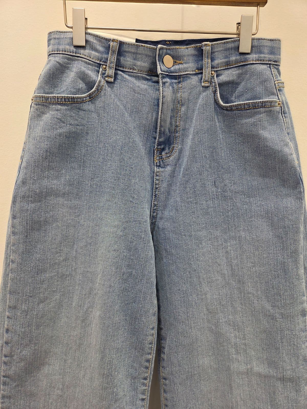 Plus Size Light Wash Dark Wash Inner Waist Four-Way Stretch Straight Wide Basic Fit Elastic Waist Denim Jeans - 이미지 8