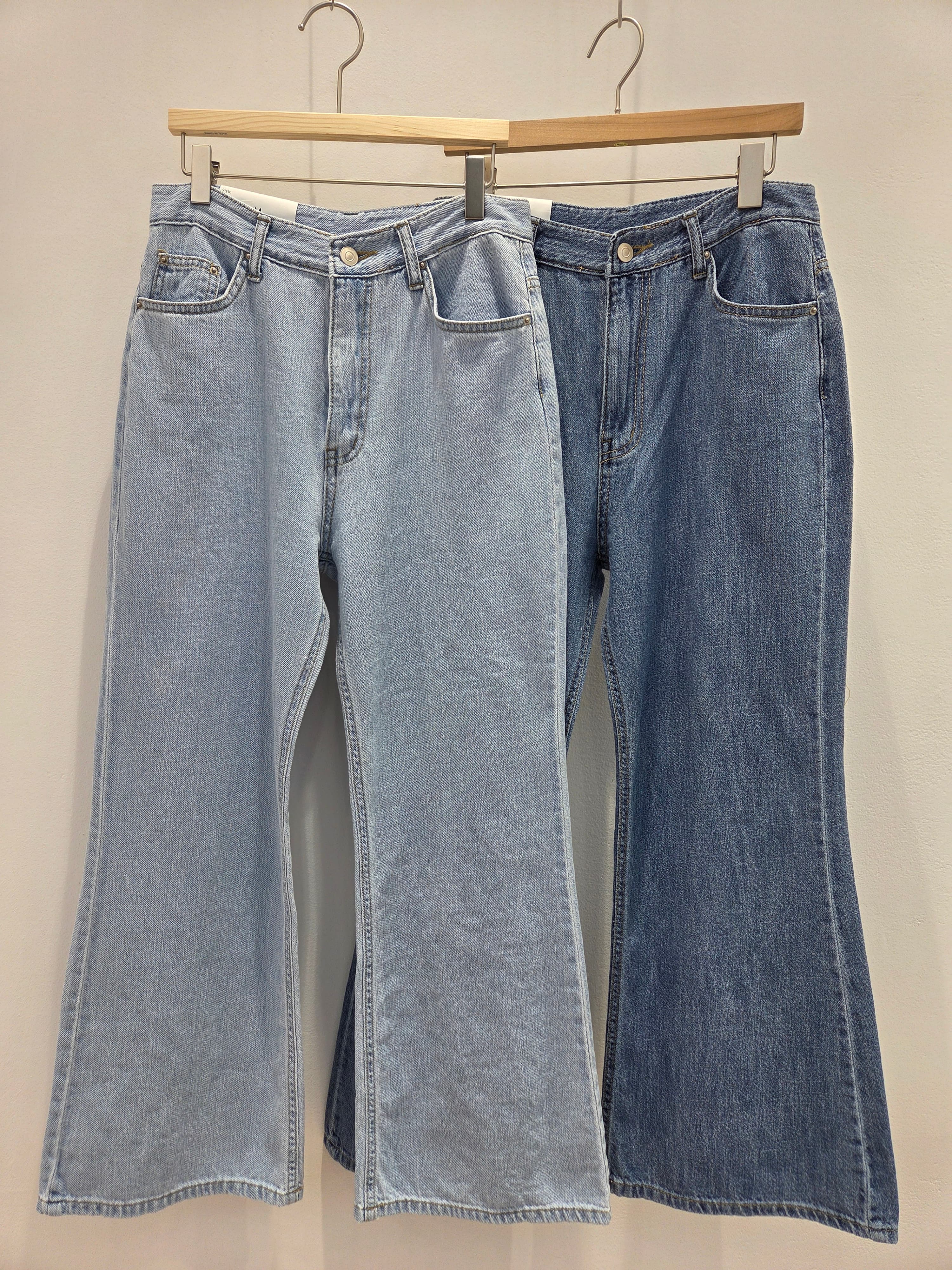 Linen Madeni Denim Linen Denim Bootcut Comfortable Pants Semi-bootcut Wedding Guest Look Tencel - 이미지 6