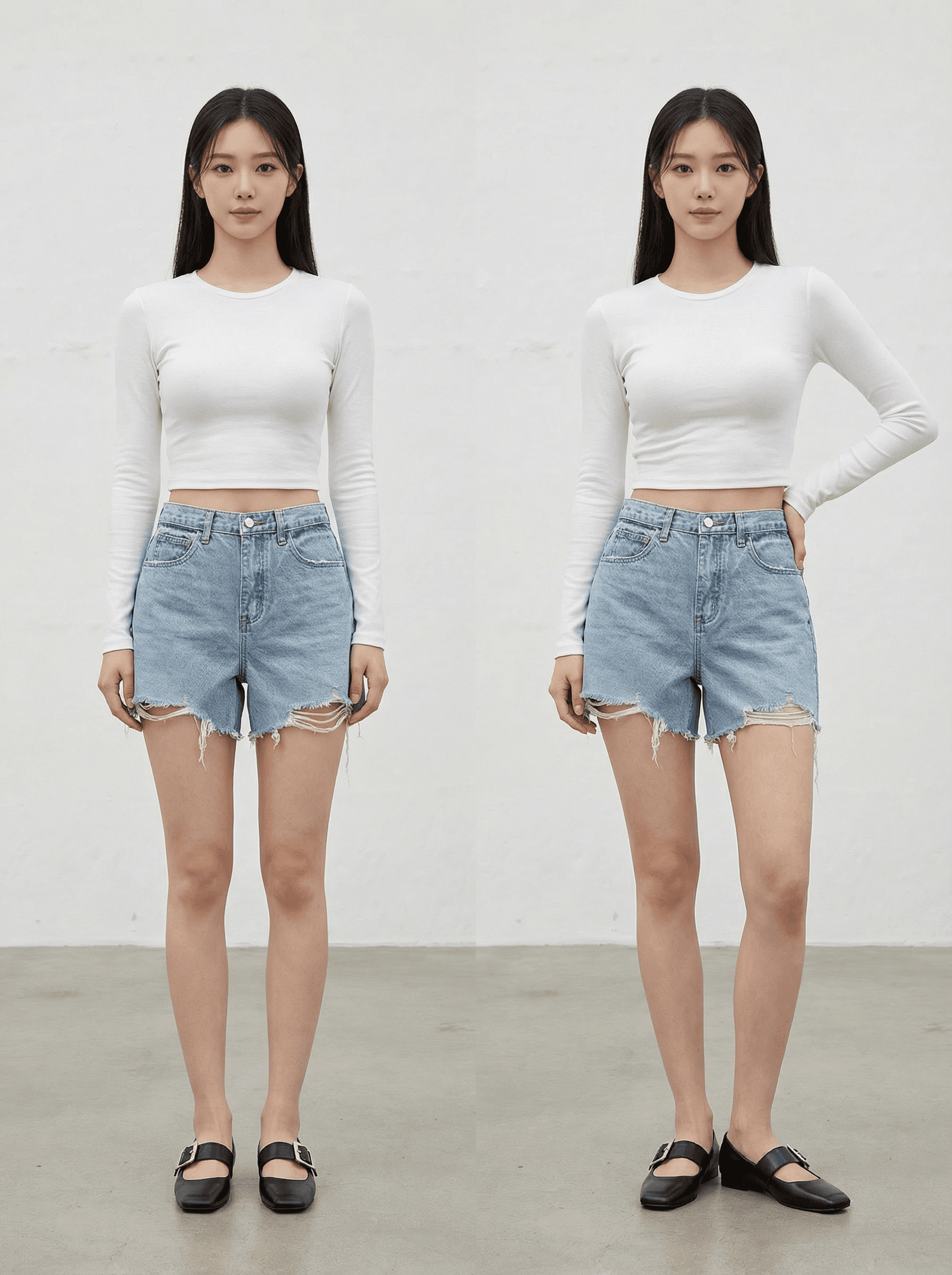 Light wash shorts, shorts, denim shorts, vintage shorts, Y2K, new summer arrivals - 이미지 1