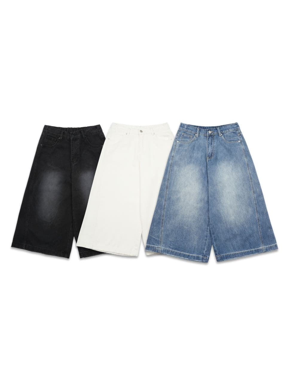 Cut-out pattern shorts denim shorts Bermuda shorts Bermuda denim denim shorts - 이미지 6
