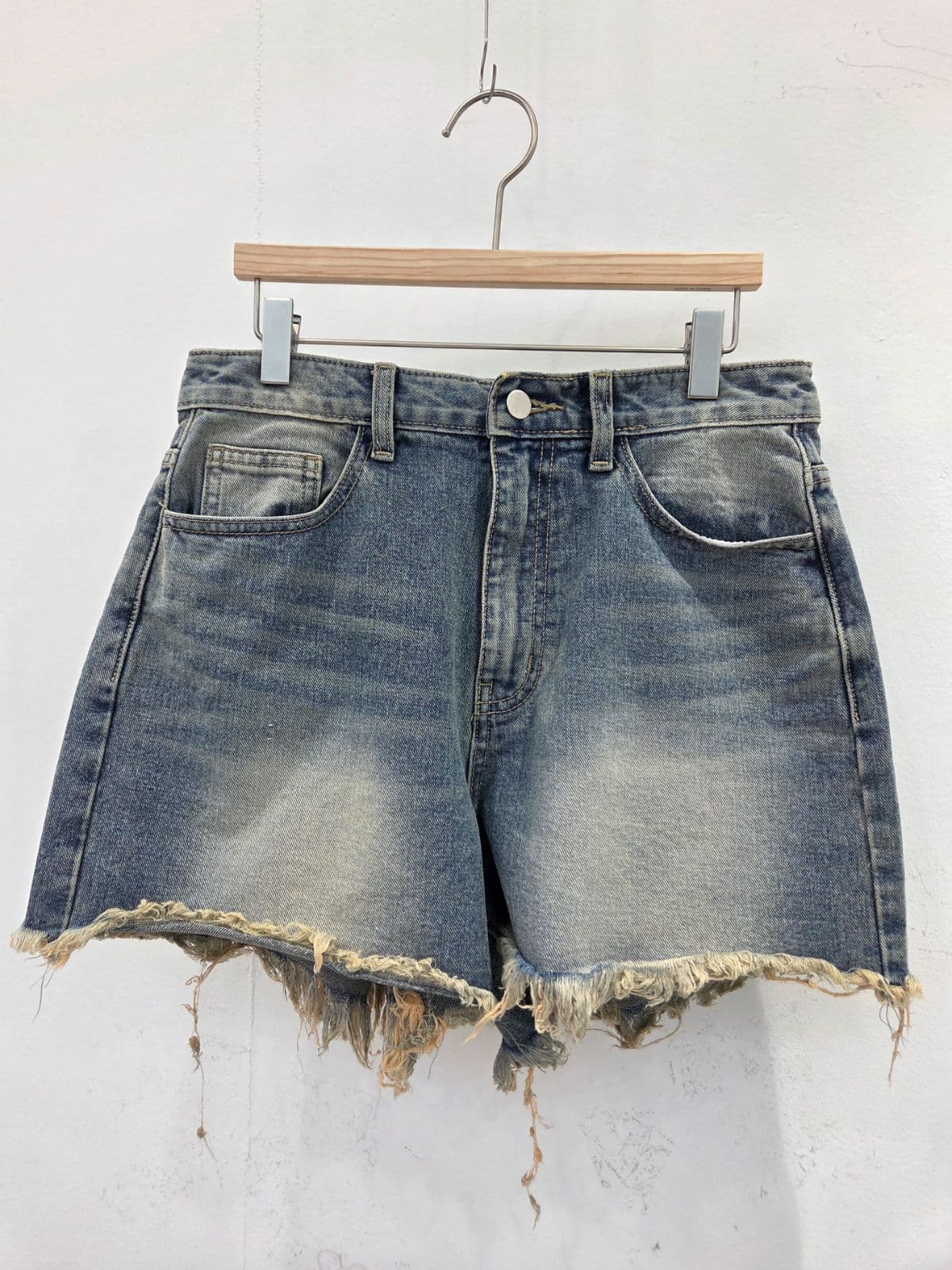 Denim pants, denim shorts, high-waisted shorts, denim shorts, shorts, denim shorts, Y2K vintage, second-hand shorts - 이미지 6