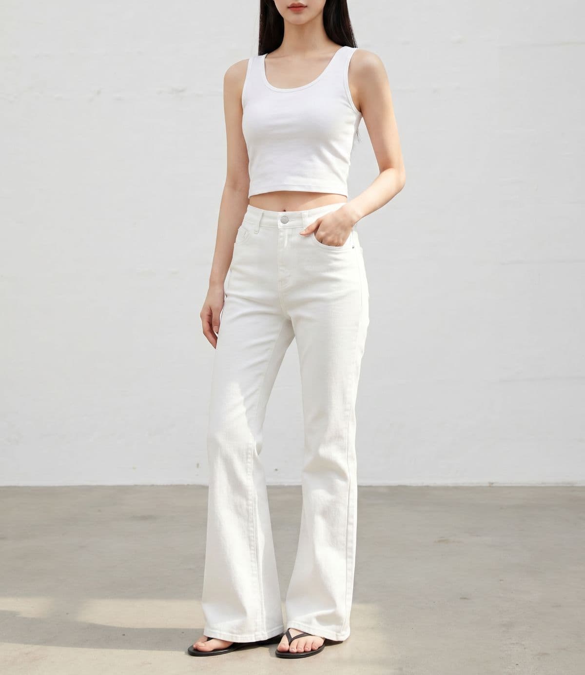 3% Spandex Tension Bootcut Semi-Bootcut Bell-bottoms Linen Pants New Autumn Arrivals Autumn Pants - 이미지 4