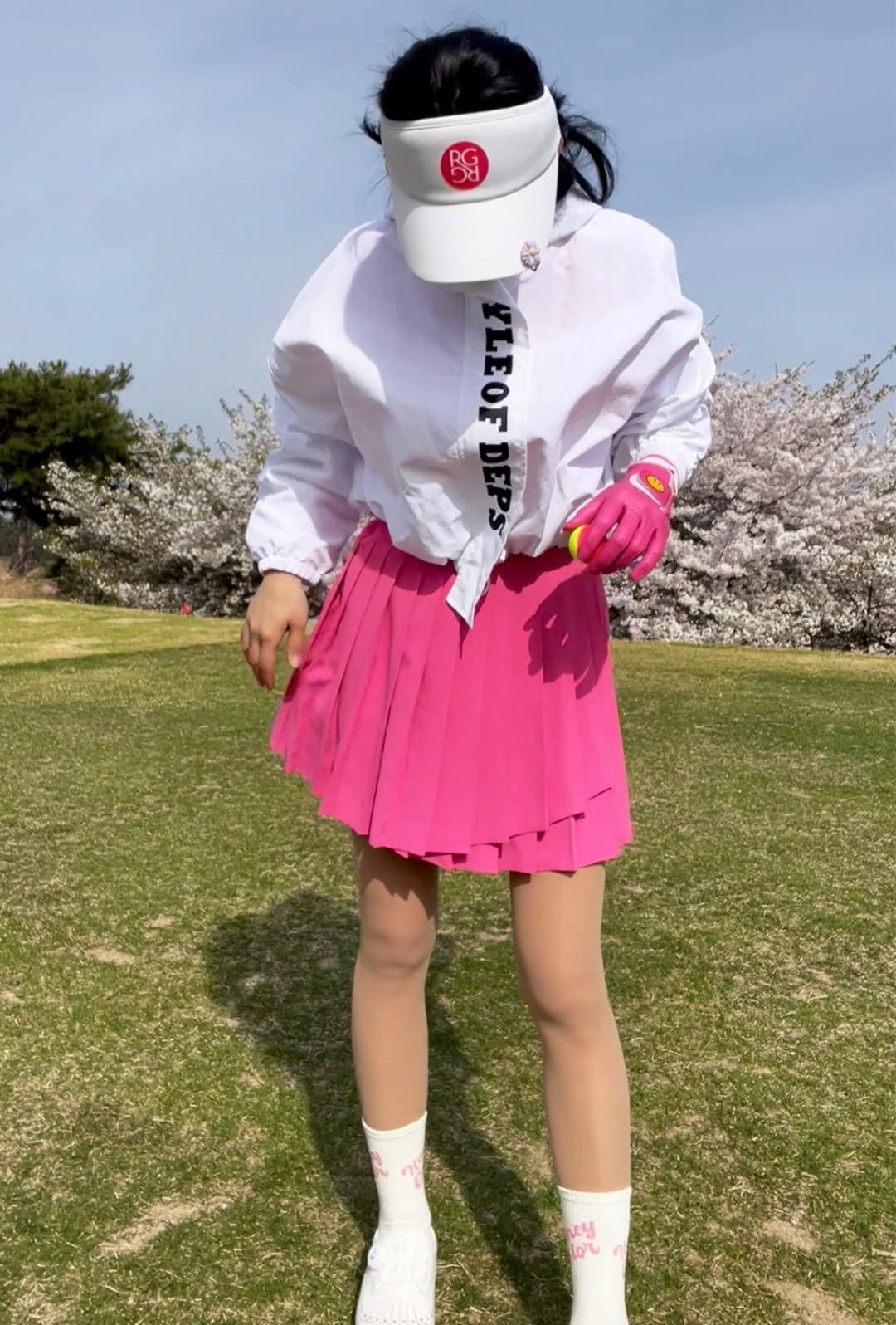 Lined Hooded Windbreaker Nylon Oversized Drawstring Crop Jumper Lettering Tape Windbreaker - 이미지 1