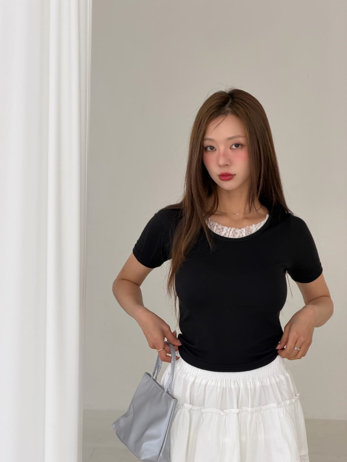 Honey You Neck Short Sleeve T-shirt - 이미지 9