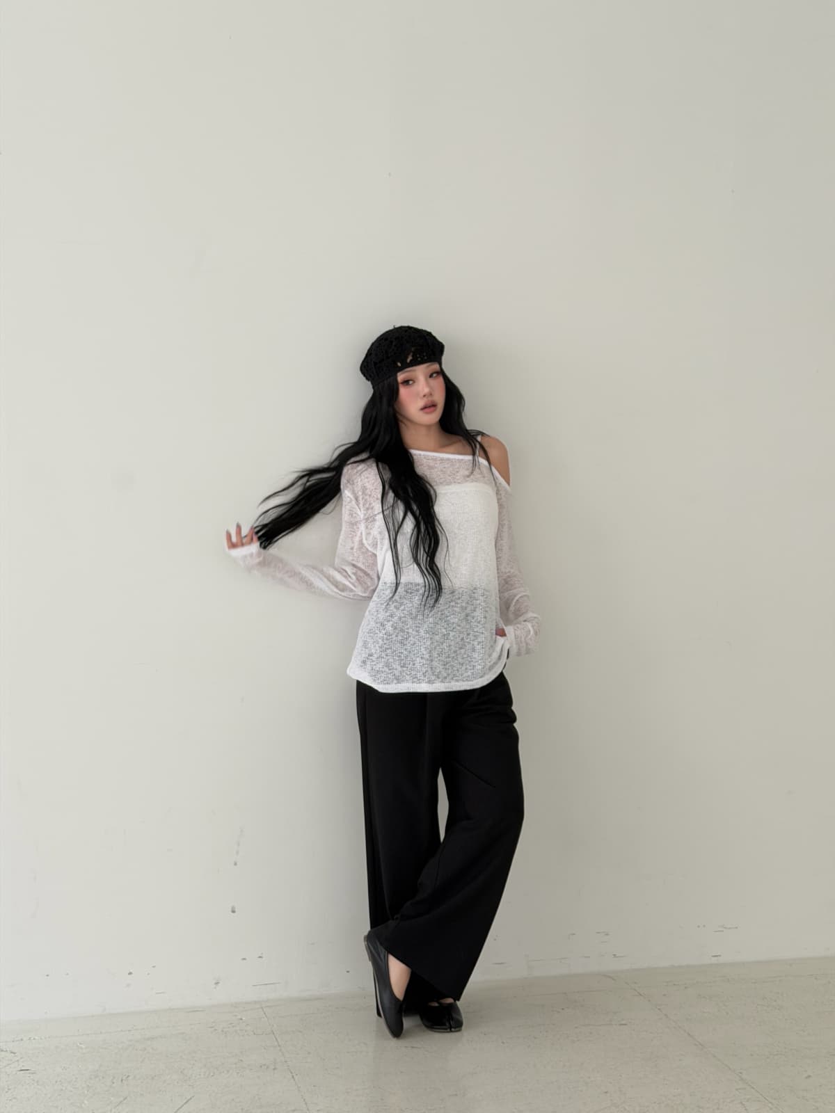 Linen Off-Ribbon Tee - 이미지 5