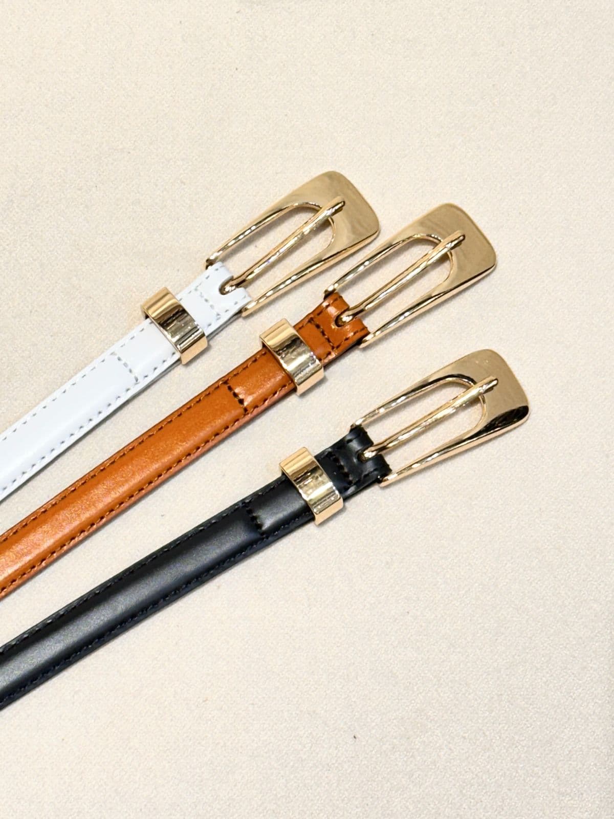 15 Fork Volume Cowhide Belt - 이미지 1