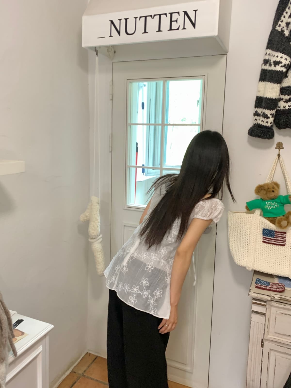 Flower Jacquard Blouse ( New Summer Embroidered Lace Puff Dress Delicate Look Layered Lovely Blouse - 이미지 5