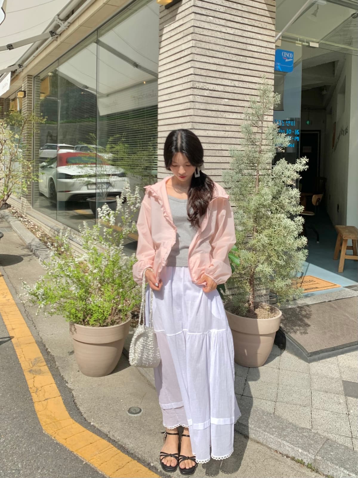 Tiered Yoru Long Skirt (New Summer Long Lace Elastic Tiered Skirt Delicate Look Balletcore - 이미지 13