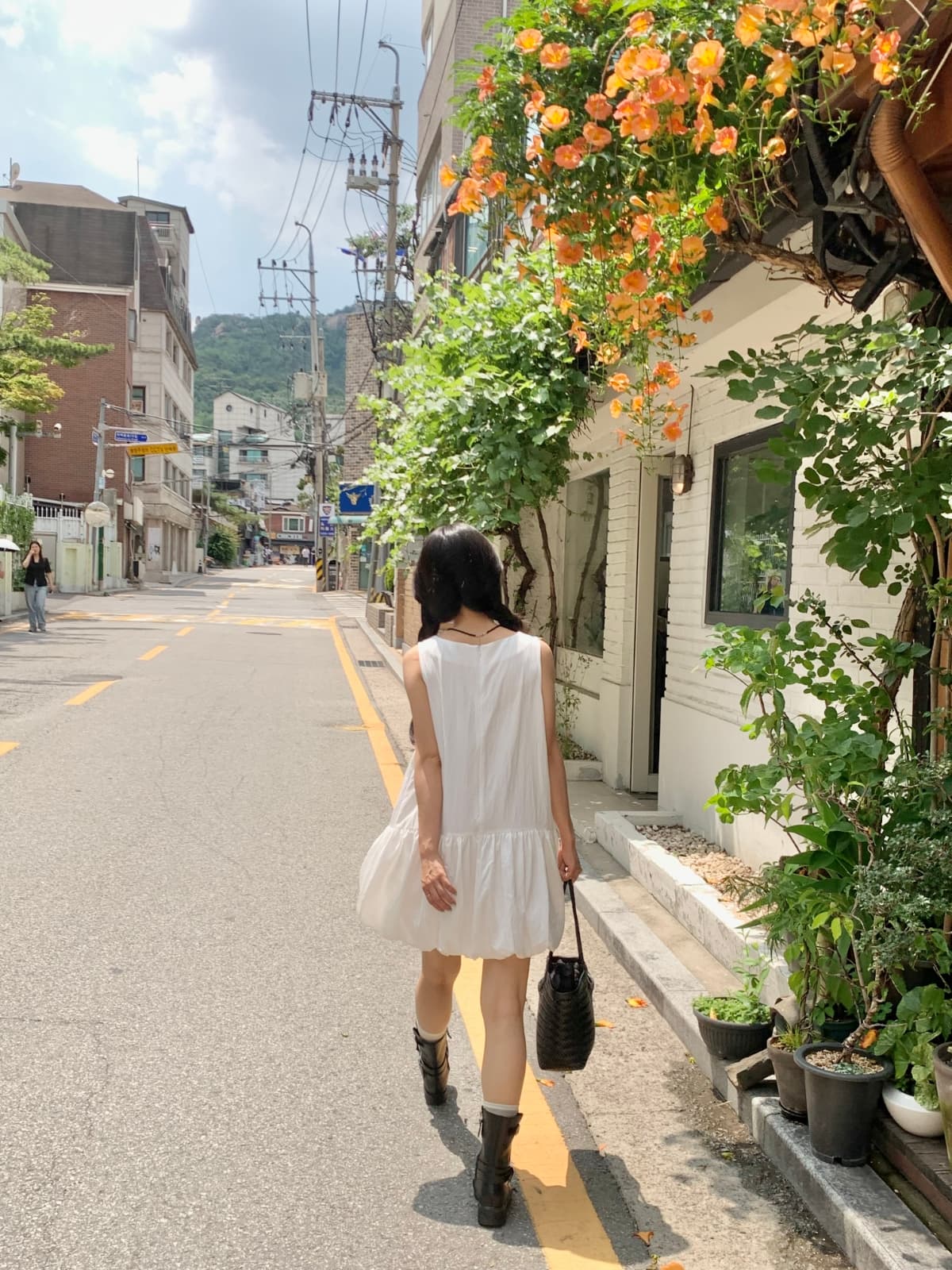 Balloon Mini Sleeveless Dress ( New Summer Sleeveless Ribbon V-Neck Delicate Fit Dress - 이미지 6
