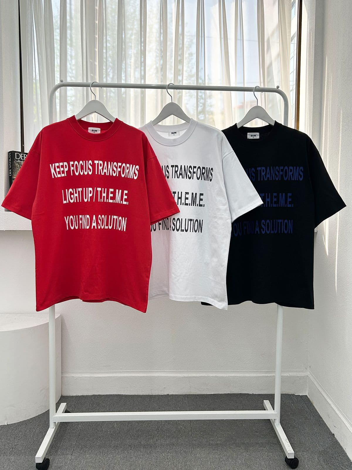 Focus Short Sleeve T-shirt, Size 2, Oversized, Cropped, Big Size, Summer, High Density, 16 Count - 이미지 1