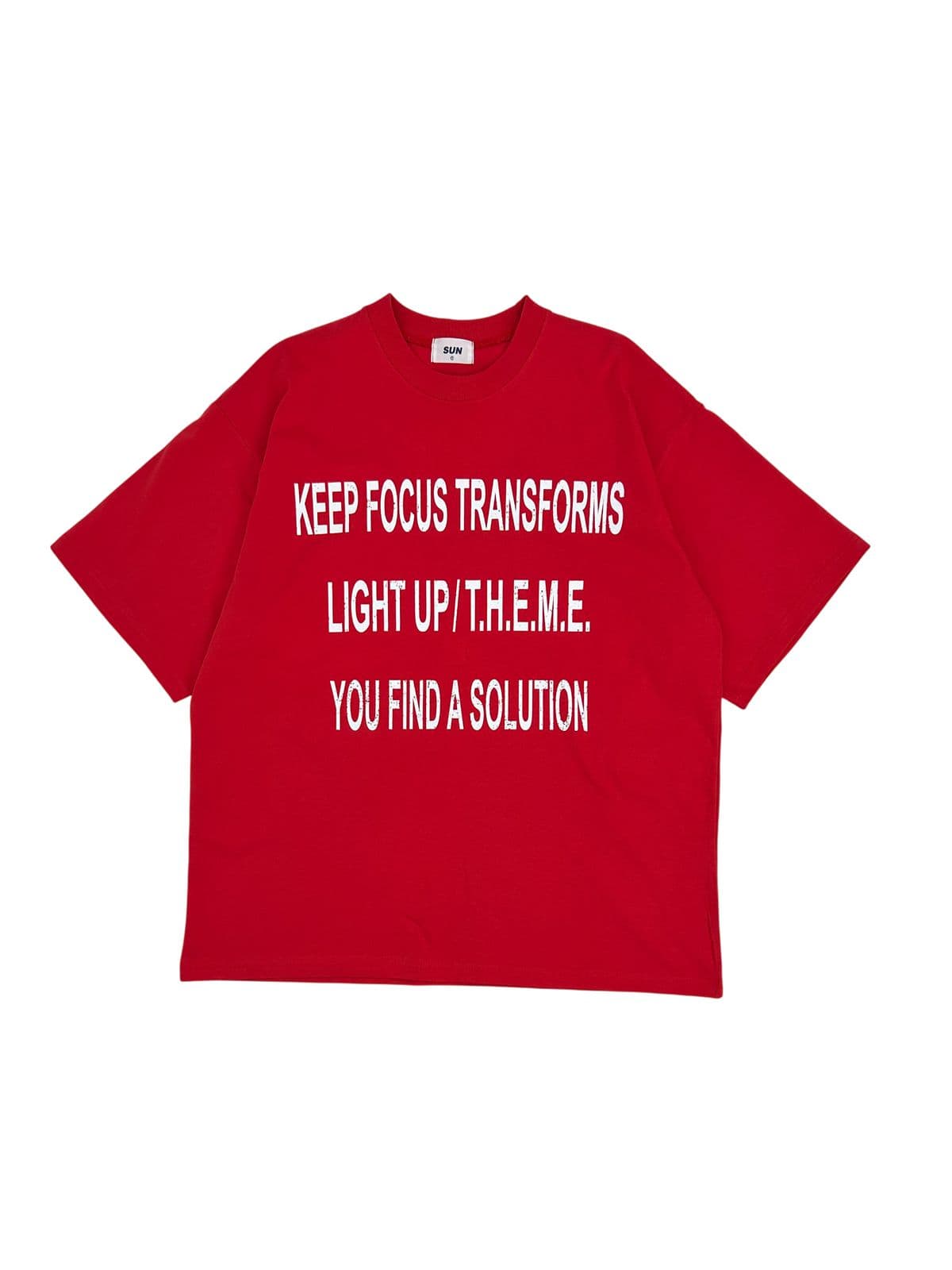 Focus Short Sleeve T-shirt, Size 2, Oversized, Cropped, Big Size, Summer, High Density, 16 Count - 이미지 3