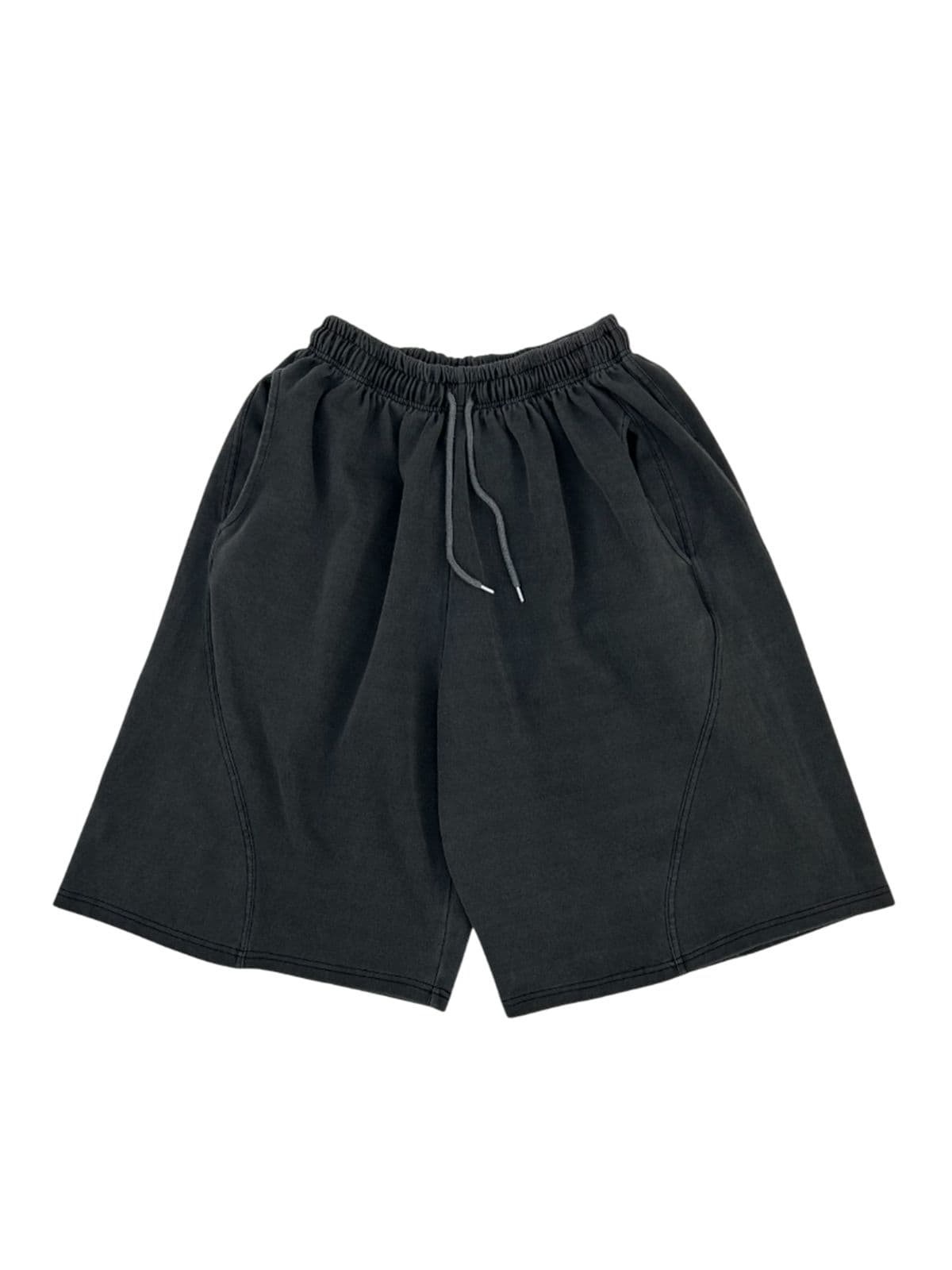 Pig Curve Bermuda, New Summer Arrival Plus Size Plain Vacation Shorts Wide - 이미지 10