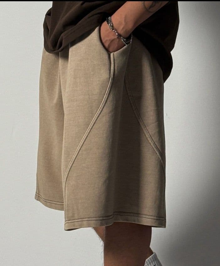 Pig Curve Bermuda, New Summer Arrival Plus Size Plain Vacation Shorts Wide - 이미지 2